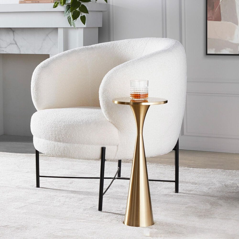 Lumisource Gemma 22&quot; Side Table in Modern Brass, , large