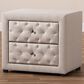 Baxton Studio Lepine 2-Drawer Nightstand in Light Beige, , large