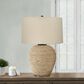 Hearth and Haven 25" Rattan Table Lamp with Beige Shade in Natural, , large