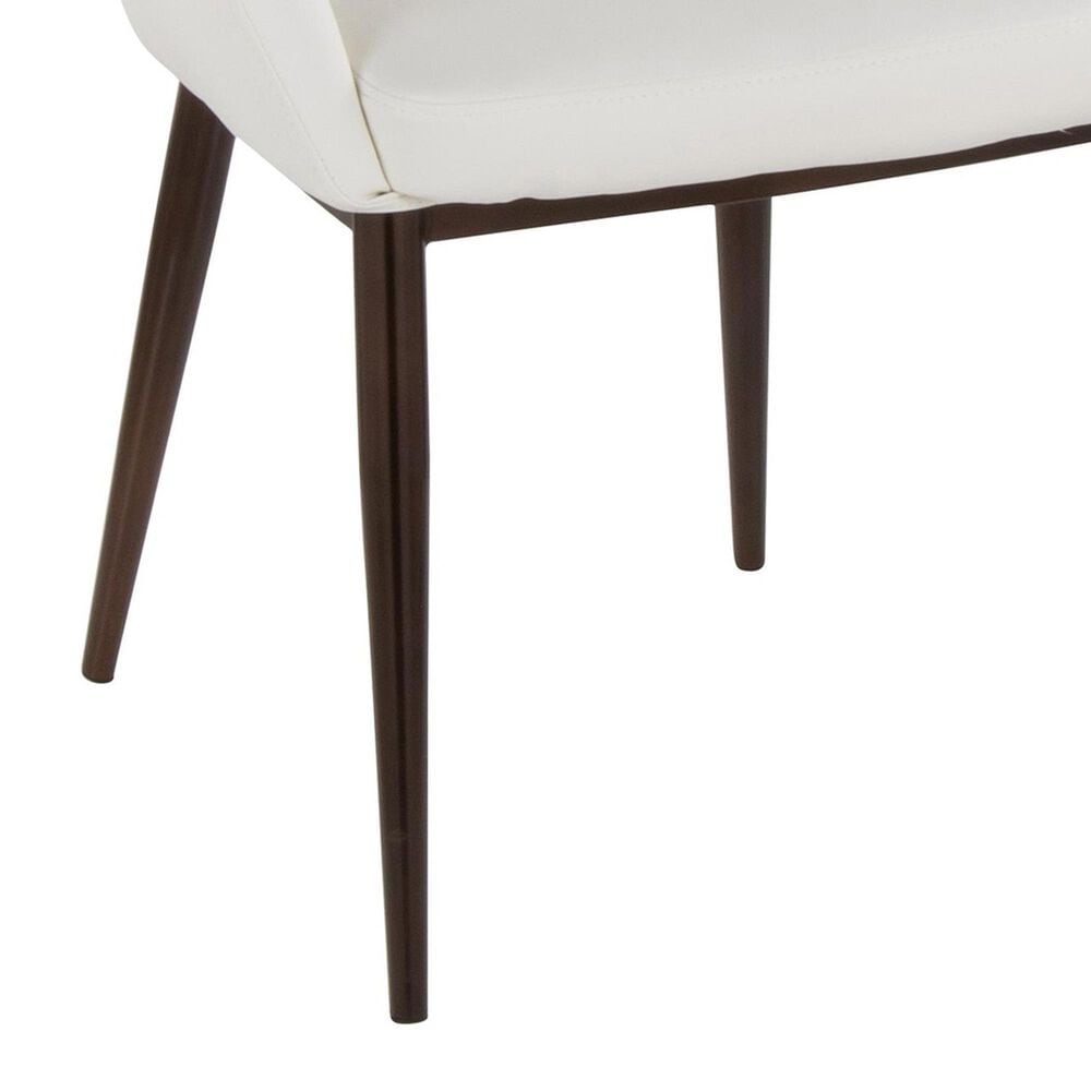 Lumisource Renee Arm Chair with White Cushion in Copper, , large