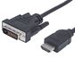 Manhattan 6" HDMI to DVI-D Cable in Black, , large