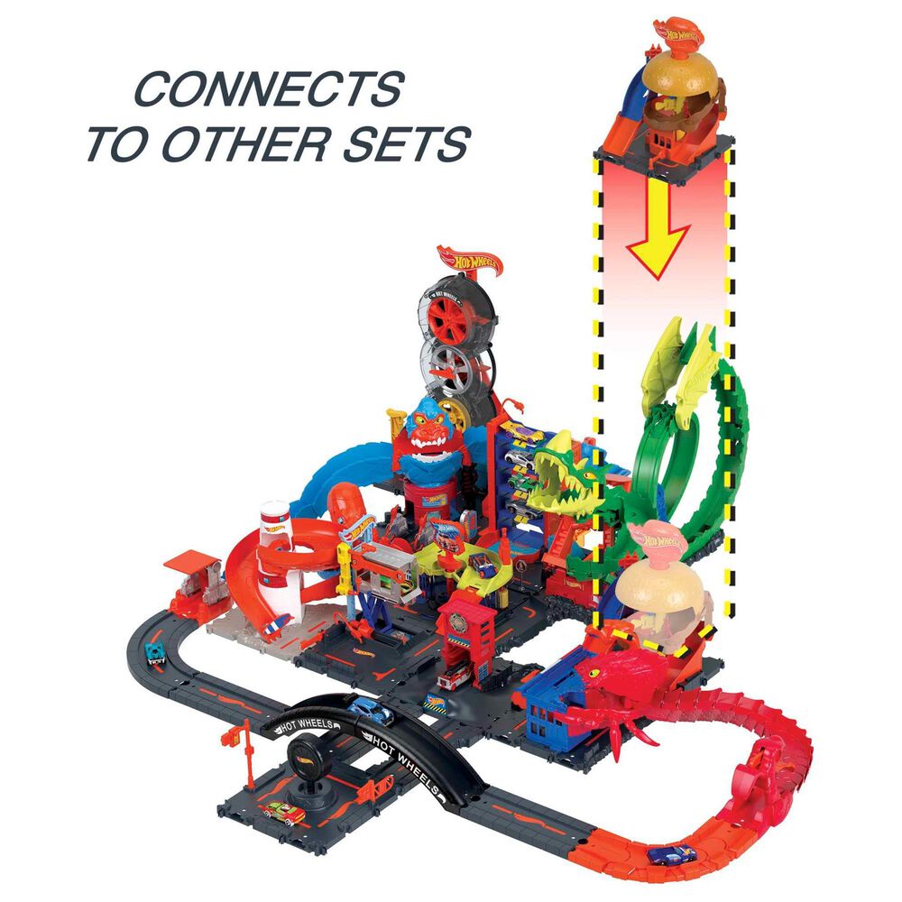 Hot Wheels City Burger Drive-Thru Playset with Toy Car in Multicolor, , large