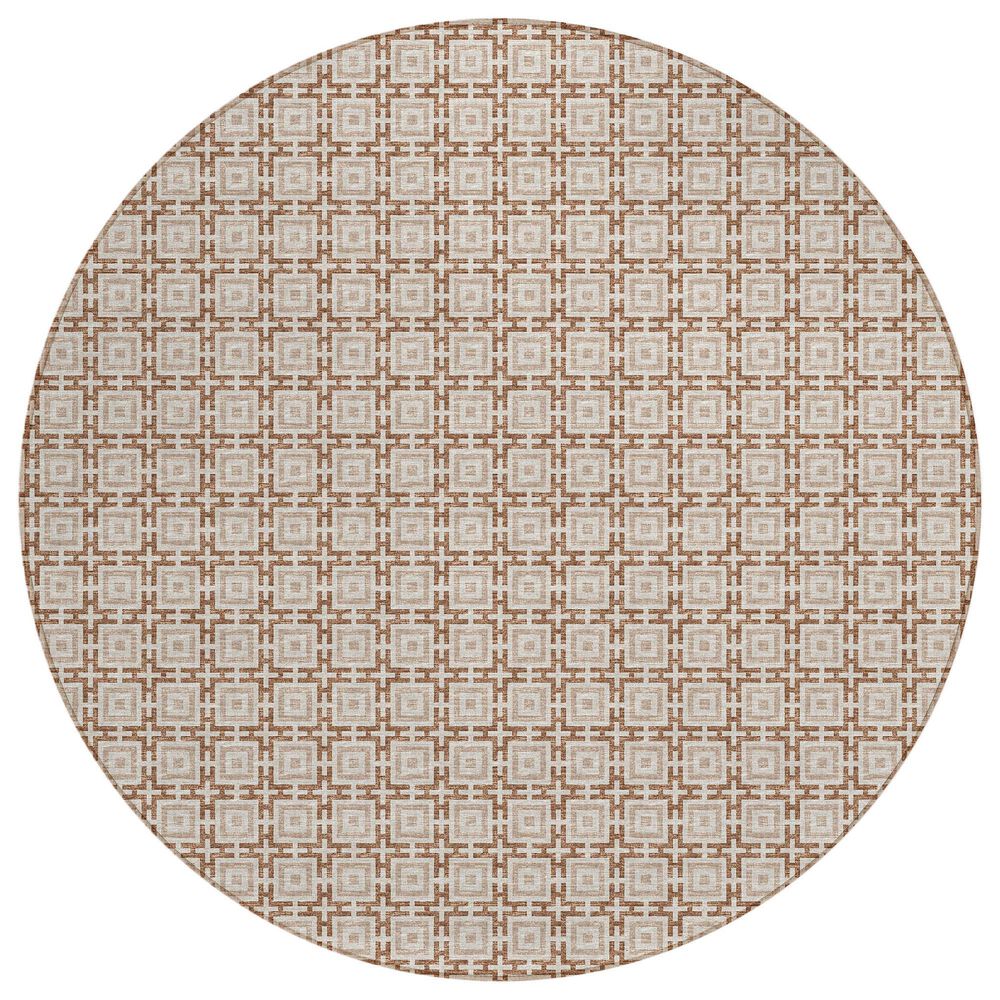 Dalyn Rug Company Marlo 8" Round Taupe Indoor/Outdoor Area Rug, , large