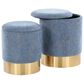 Lumisource Marla 2-Piece Nesting Ottoman Set in Blue, , large
