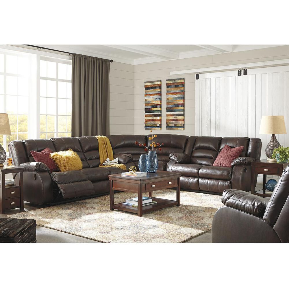 Signature Design by Ashley Levelland Reclining Sofa In Cafe, , large