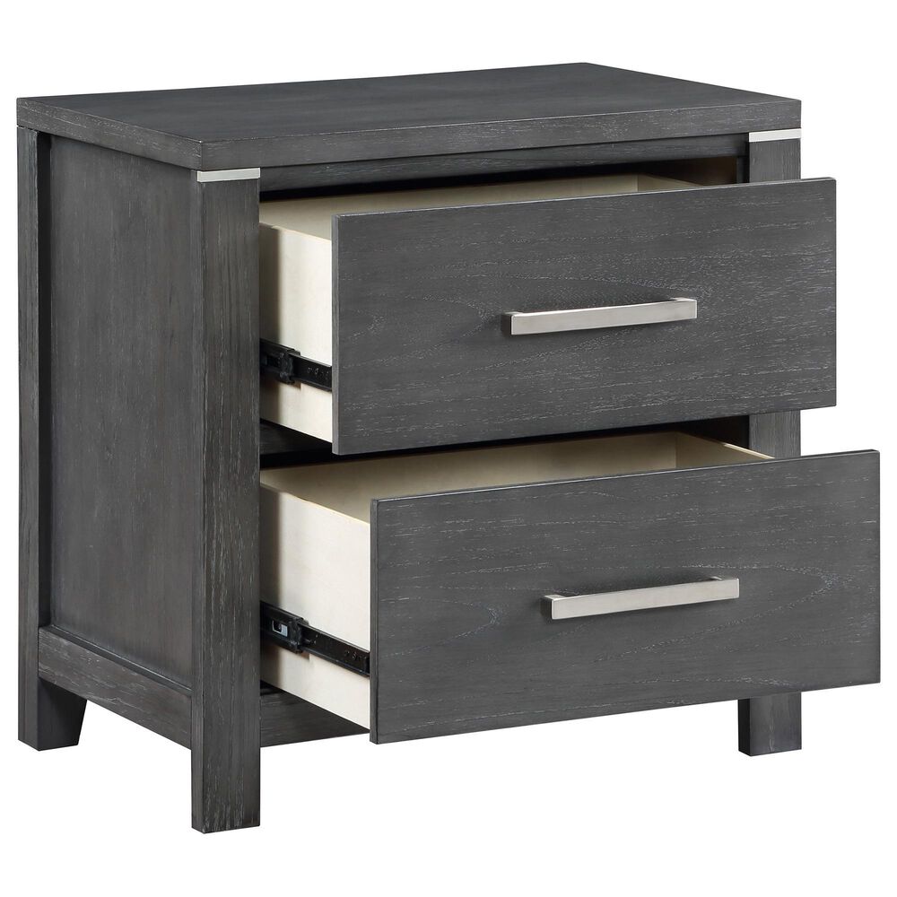 New Heritage Design Odessa 4-Piece Queen Bedroom Set in Charcoal and Silver, , large