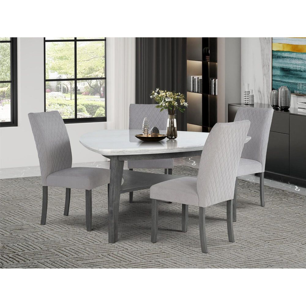 Global Furniture Usa Marble Counter Stool in Light Grey, , large