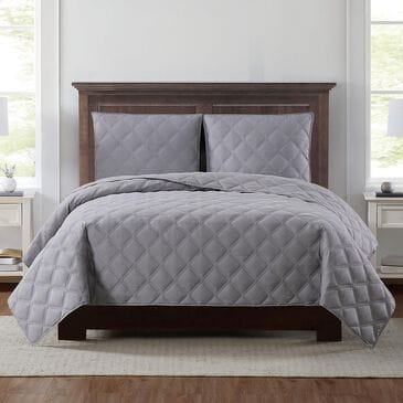 Pem America Truly Soft Everyday 2-Piece Twin XL Quilt Set in Grey, , large
