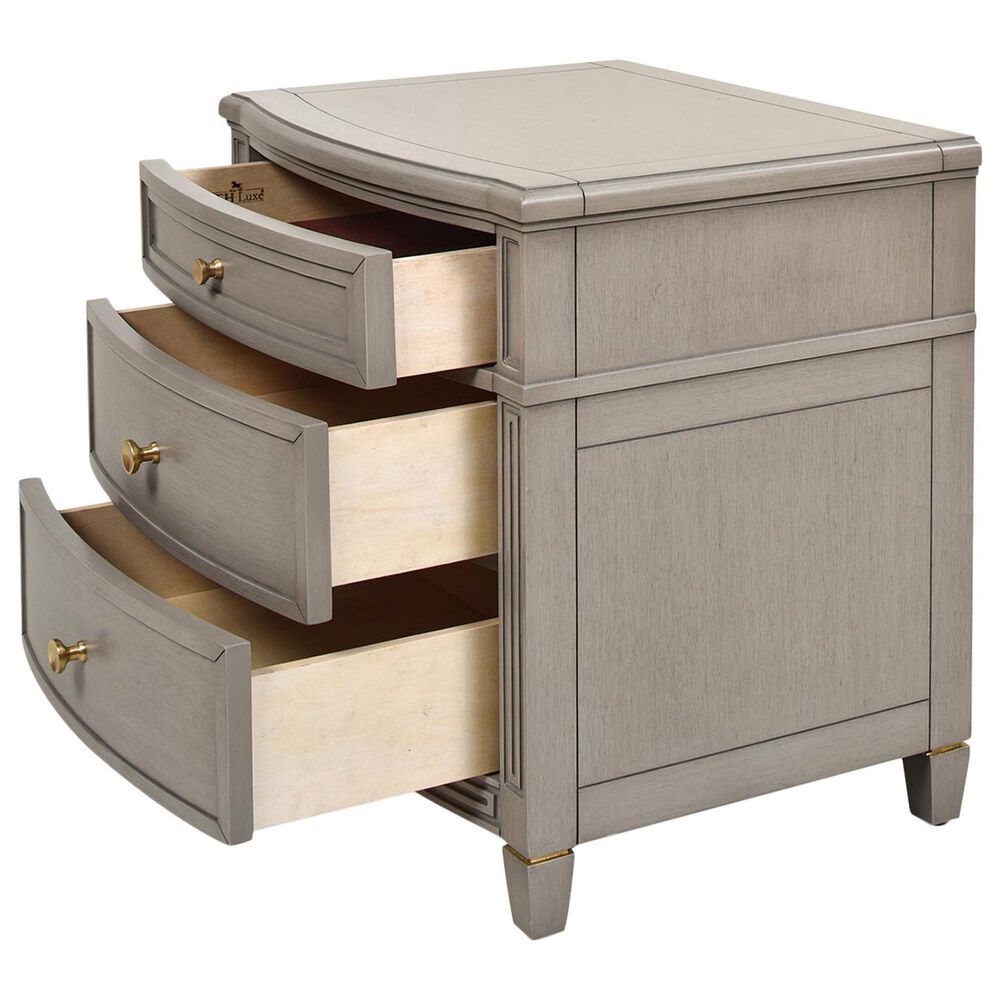 Jennifer Taylor Home Dauphin End Table in Grey Cashmere NFM