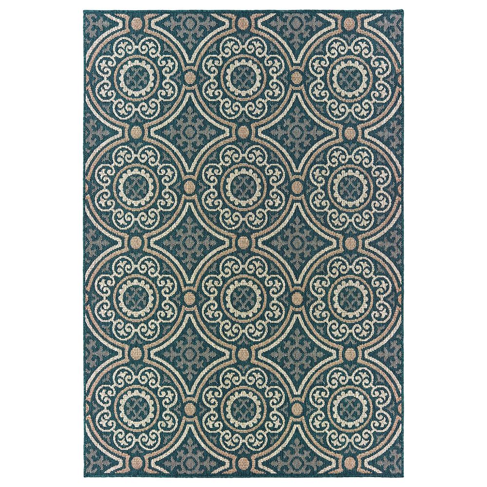 Oriental Weavers Latitude 609B 9"10" x 12"10" Blue Area Rug, , large