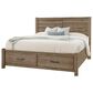 Viceray Collections Cool Rustic 3-Piece Queen Plank Bedroom Set with Storage in Stone Grey, , large