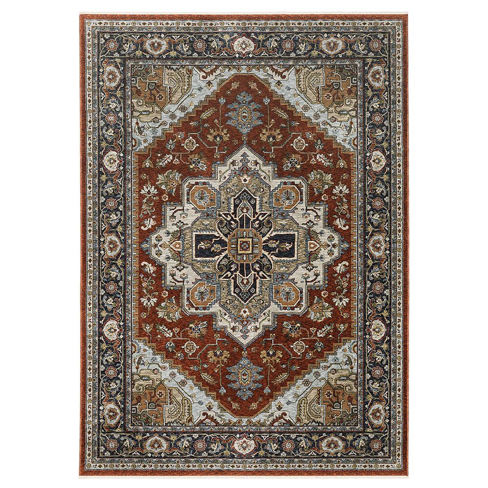 Oriental Weavers Aberdeen Medallion 2"3" x 7"6" Red Runner, , large