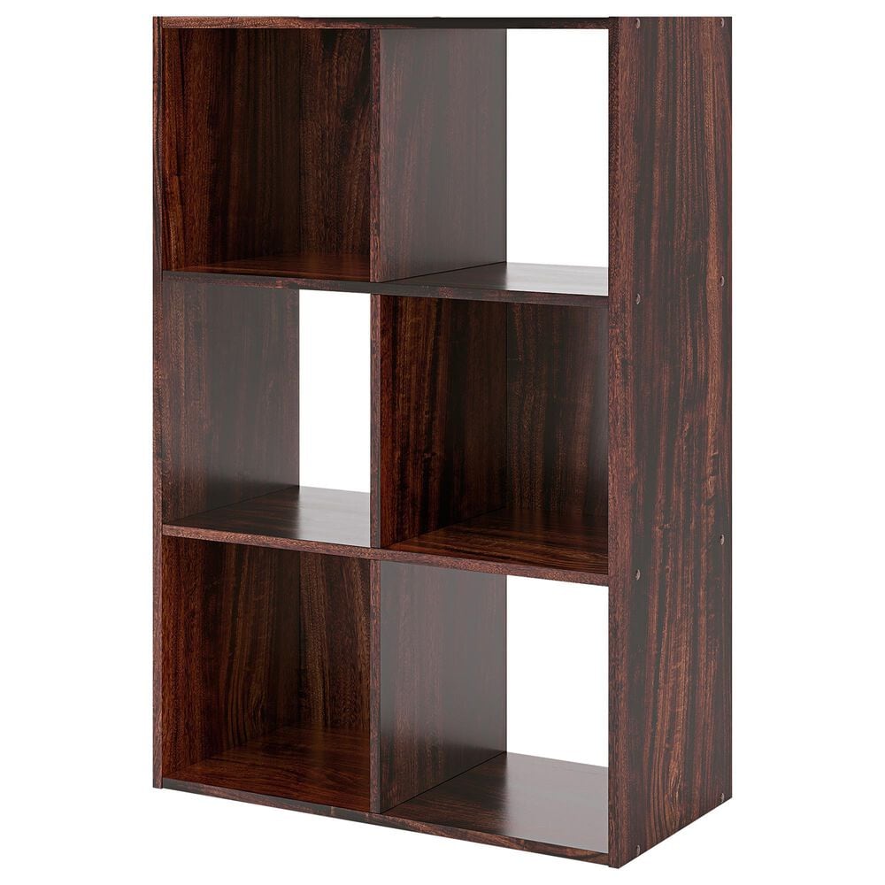 Ashley Glosmount 6-Cube Organizer in Cherry and Light Brown, , large