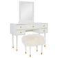 Linon Home Decor Geo Vanity with Stool in White, , large