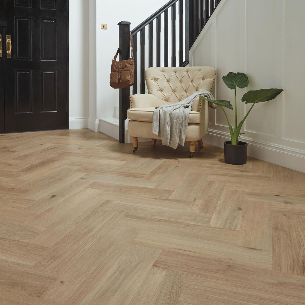 Karndean Korlok Select Canadian Urban Oak 6&quot; x 24&quot; Herringbone Vinyl Plank, , large