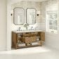 James Martin Vanities Breckenridge 60" Double Bathroom Vanity in Light Natural Oak with 3 cm Ethereal Noctis Quartz Top and Rectangular Sinks, , large