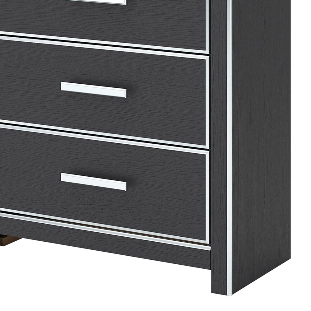 Ashley Zuraleus 6-Drawer Chest in Matte Black and Chrome, , large