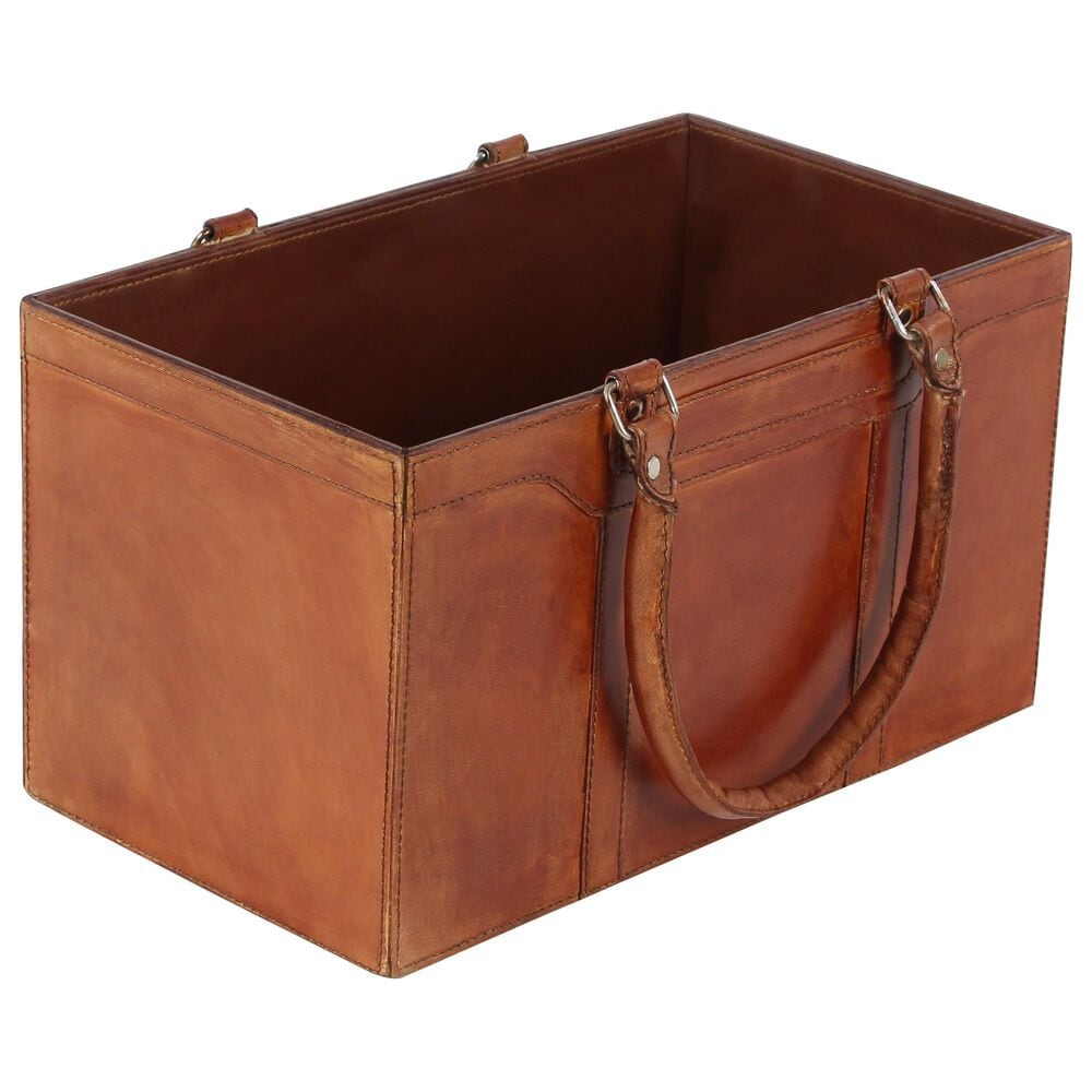 Maple and Jade 15" x 8" Magazine Holder in Brown, , large