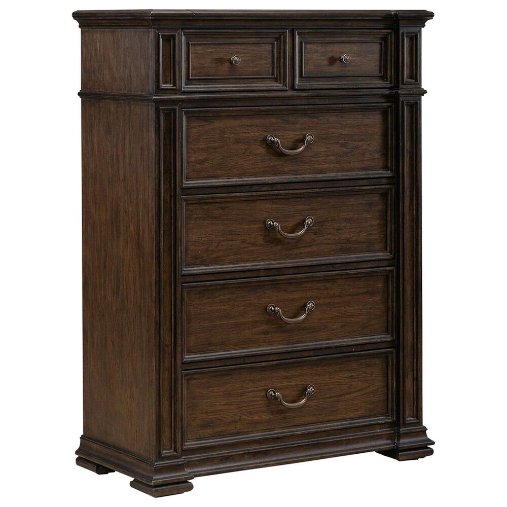 Belle Furnishings Provence Park 6-Drawer Chest in Chateau Brown, , large