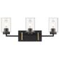 Golden Lighting Tribeca 3-Light Bath Vanity in Matte Black and Gold, , large