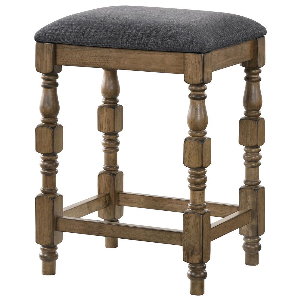 Furniture of America Wall Barstool in Dark Gray (Set of 2), , large