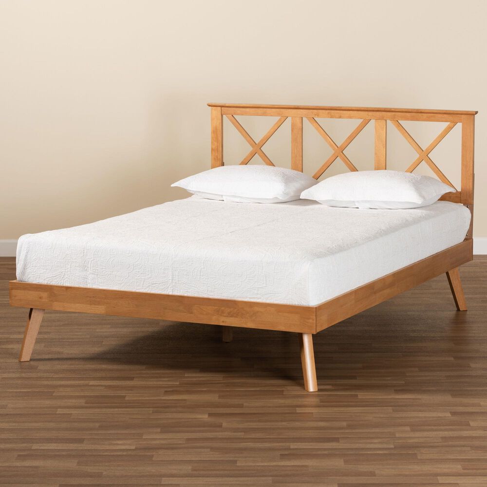 Baxton Studio Galvin Full Platform Bed in Brown, , large