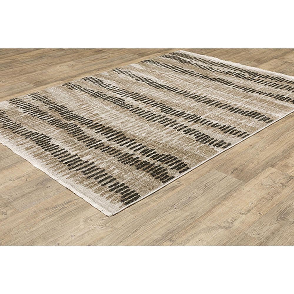 Oriental Weavers Bauer Abstract Geometric 6&#39;7&quot; x 9&#39;6&quot; Beige Area Rug, , large