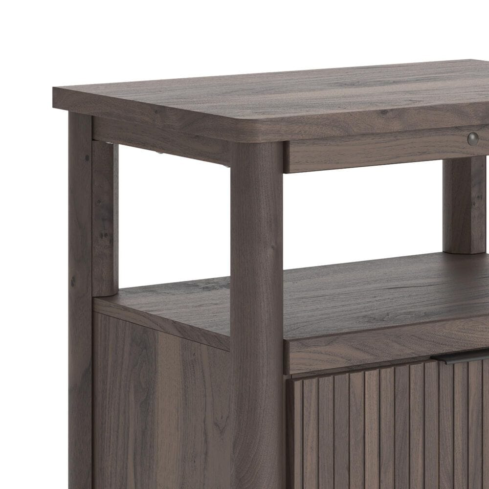 Ashley Pamytta 1-Drawer Nightstand in Rich Brown with USB Ports, , large