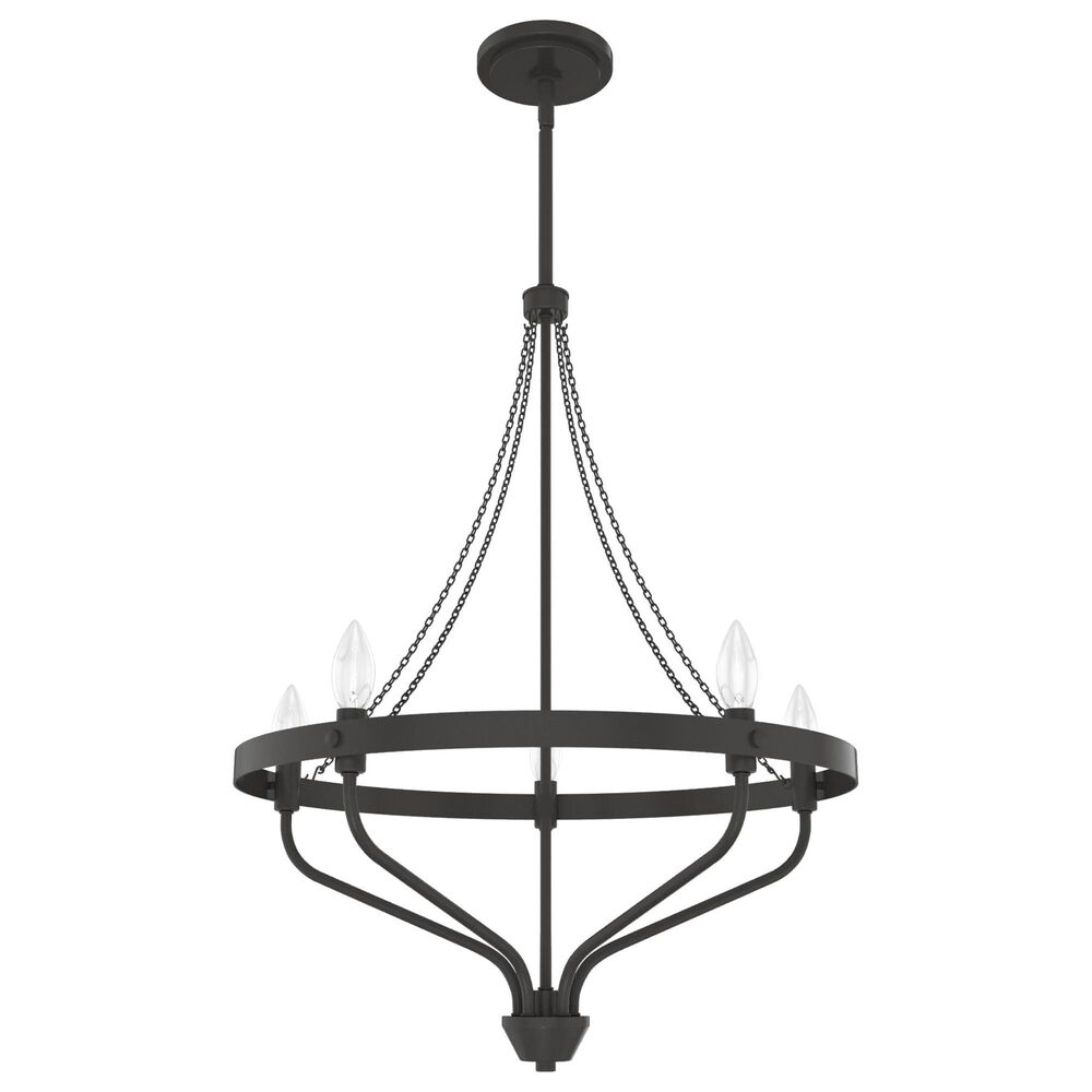 Hunter Merlin 5-Light Chandelier in Noble Bronze, , large