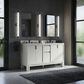 Kohler Solive 60" Double Bathroom Vanity in Gossamer White with 2 cm White Quartz Top and Rectangular Sinks, , large