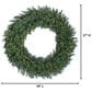 The Gerson Company 48" Pre-Lit Aspen Spruce Artificial Christmas Wreath with White LED Lights in Green, , large