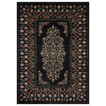 Rifle Paper Co. x Loloi Laurel Eleanor 9"2" x 12"2" Black Area Rug, , large
