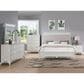 Davis International Solitude King Panel Bed and 2 Nightstands in White Rub Through Finish, , large