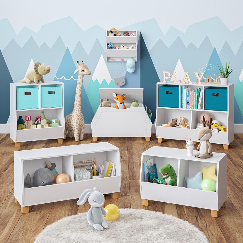RiverRidge Home Catch-All 5-Cubby Toy Organizer in White, , large