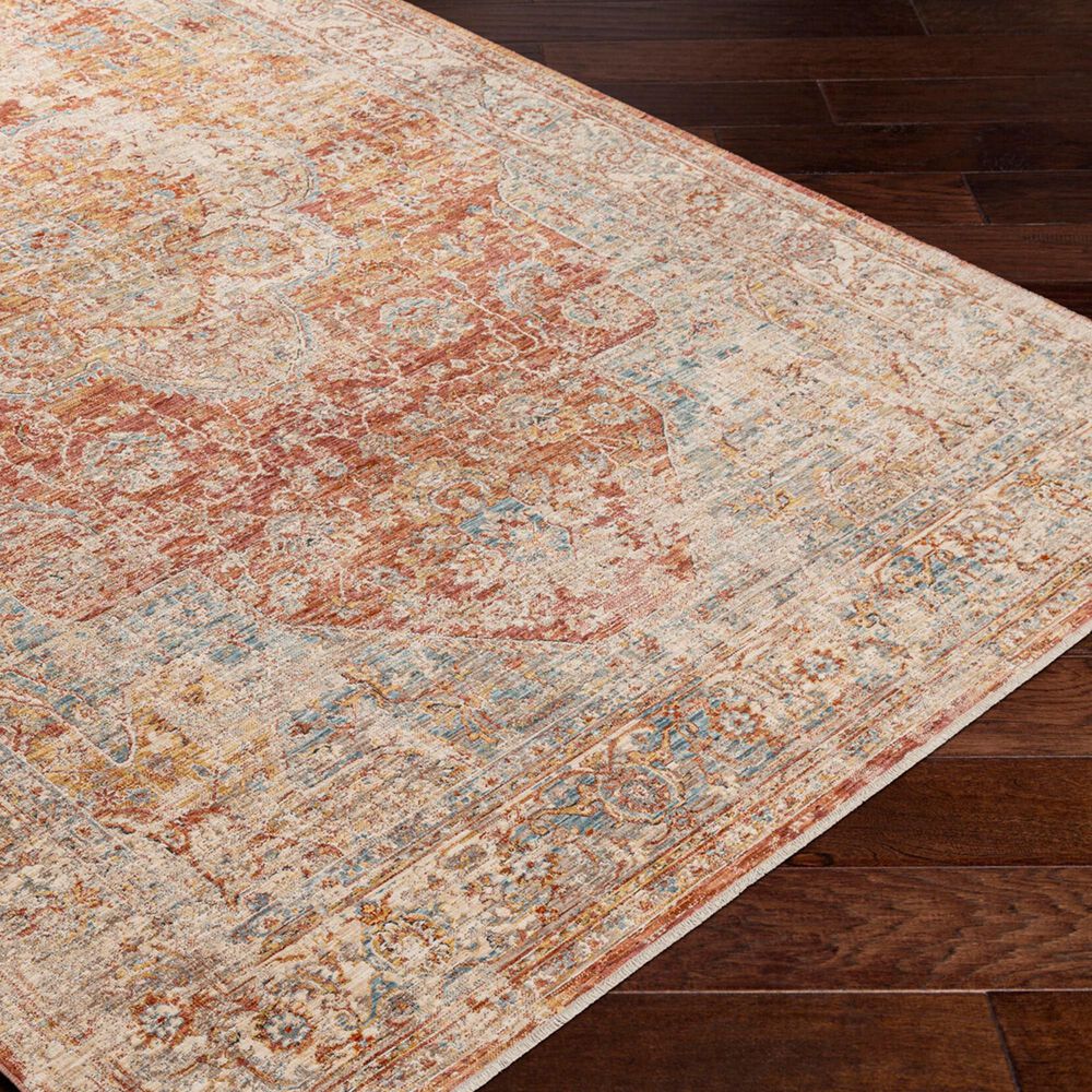 Surya Aspendos 9&#39; x 12&#39;2&quot; Rust, Denim, Ice Blue, Cream, Mustard, Black and Light Gray Area Rug, , large