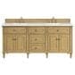 James Martin Vanities Lorelai 72" Double Vanity in Light Natural Oak with 3 cm Ethereal Noctis Quartz Top, , large