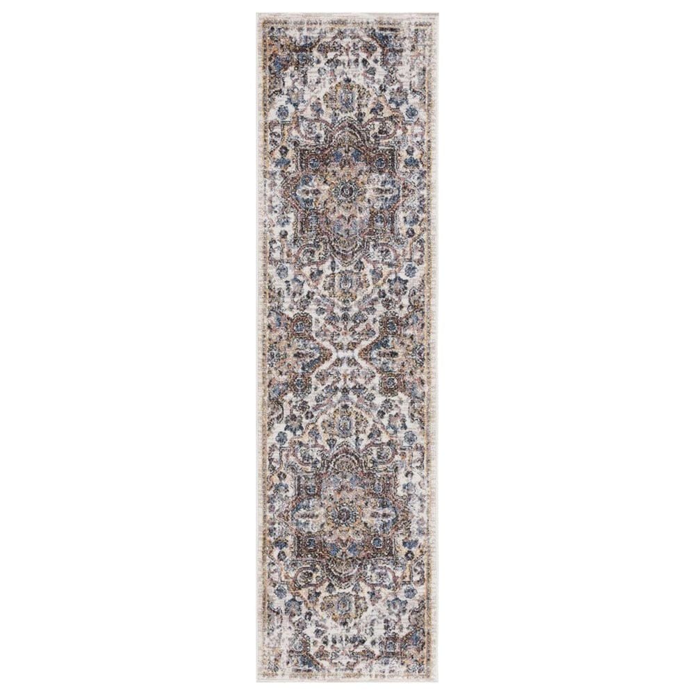 Safavieh Astoria Oriental 2"2" x 8" Ivory, Blue and Rust Runner, , large