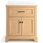 Kohler Charlemont 30" Single Bathroom Vanity in Light Oak with 3 cm White Quartz Top and Rectangular Sink, , large