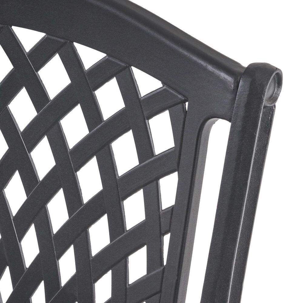 Hearth and Haven Cayman Outdoor Dining Chair in Black &#40;Set of 2&#41;, , large
