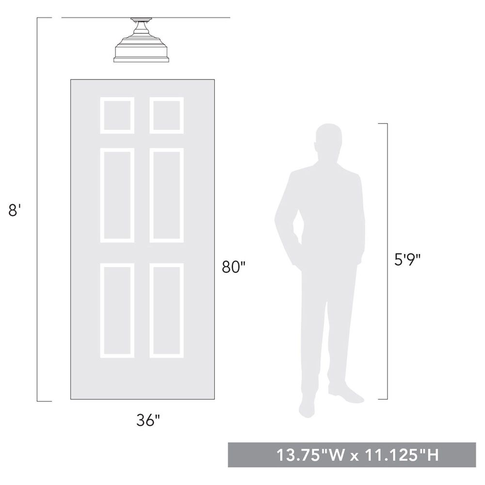 Golden Lighting Keating Semi-Flush in Antique Black Iron, , large