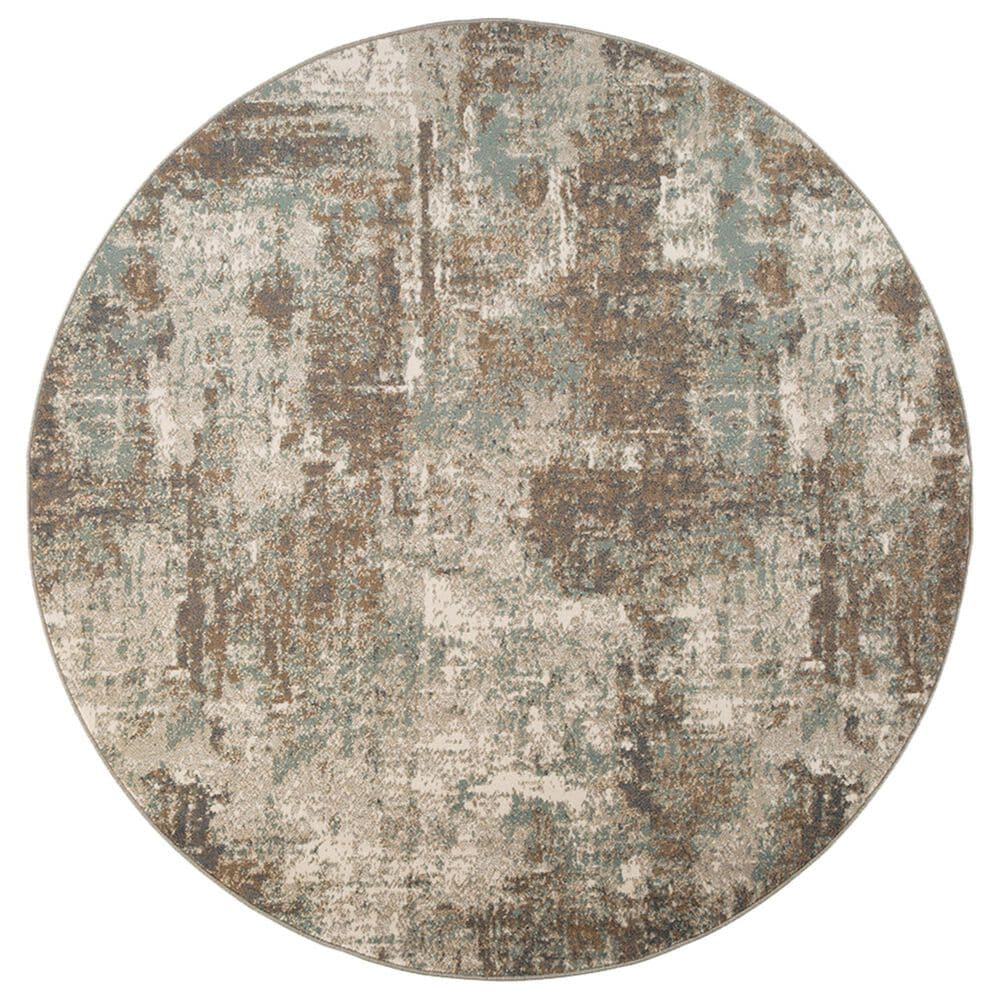 Amer Rugs Alpine 7"10" Round Light Brown Area Rug, , large