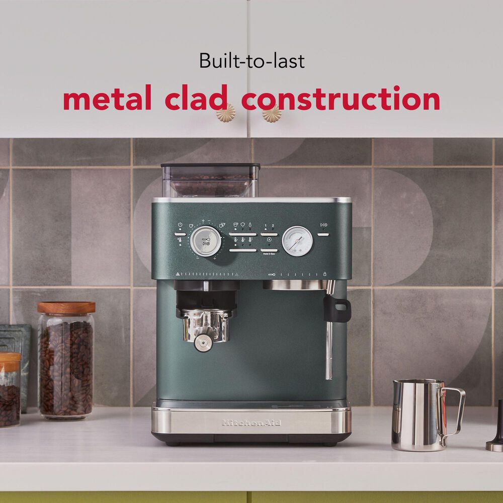 KitchenAid Semi Automatic Espresso Machine with Burr Grinder in Juniper, , large