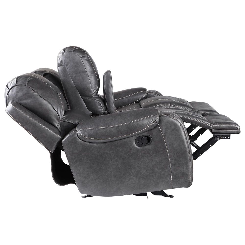 Steve Silver Keily Manual Reclining Loveseat in Dove Grey, , large