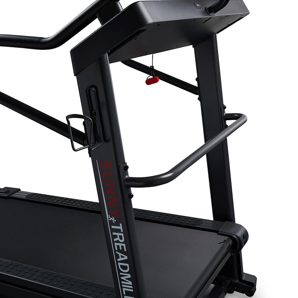 Sunny Health &amp; Fitness Premium Ultimate Incline Decline Folding Treadmill in Black and Red, , large