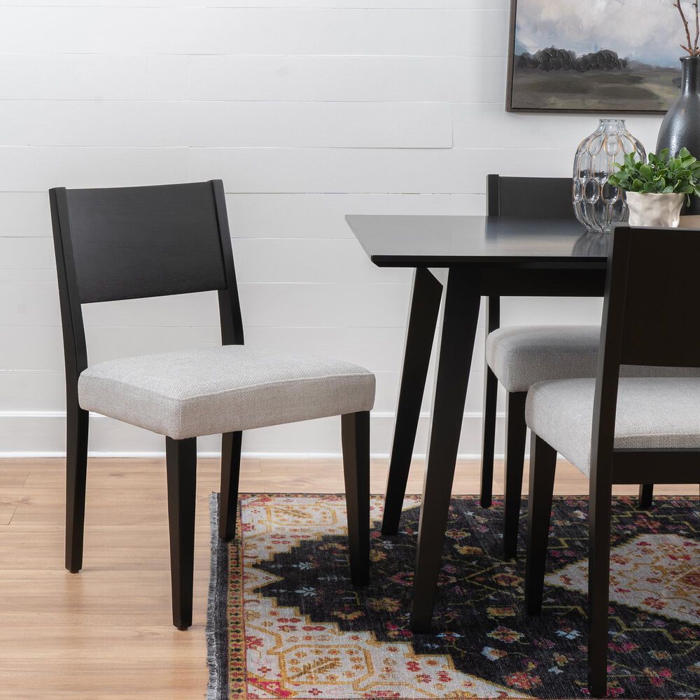 Linon Home Decor Auden and Cosgrove 5-Piece Round Dining Set in Black, , large
