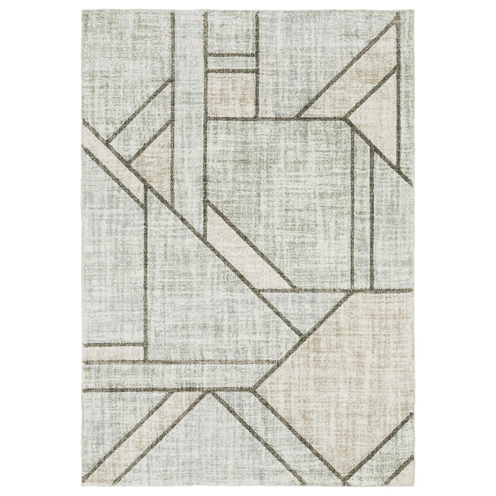 Oriental Weavers Cambria Geometric Shape 1"10" x 7"6" Grey Runner, , large