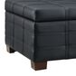 Valor Living Detour Strap Square Storage Ottoman in Black, , large