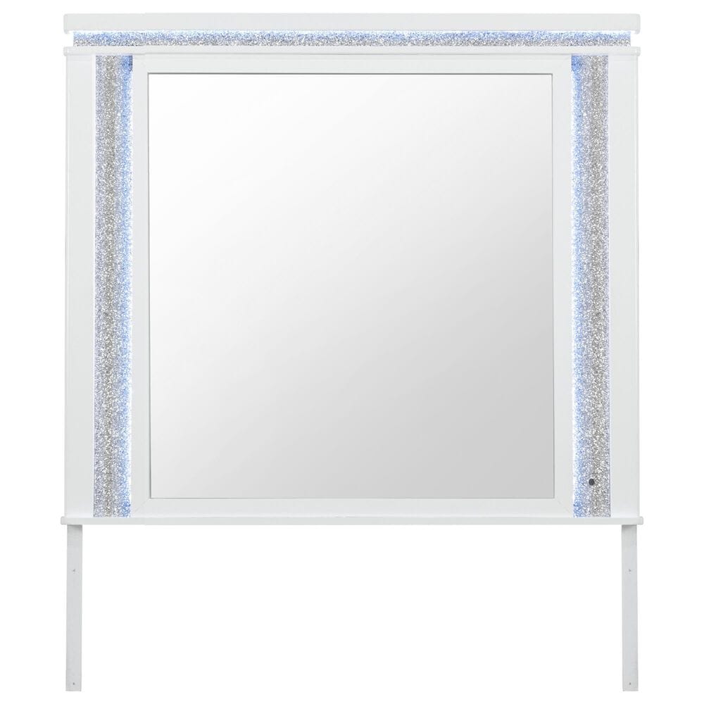 Global Furniture USA Alina 3-Piece Queen Upholstered Panel Bedroom Set in White, , large