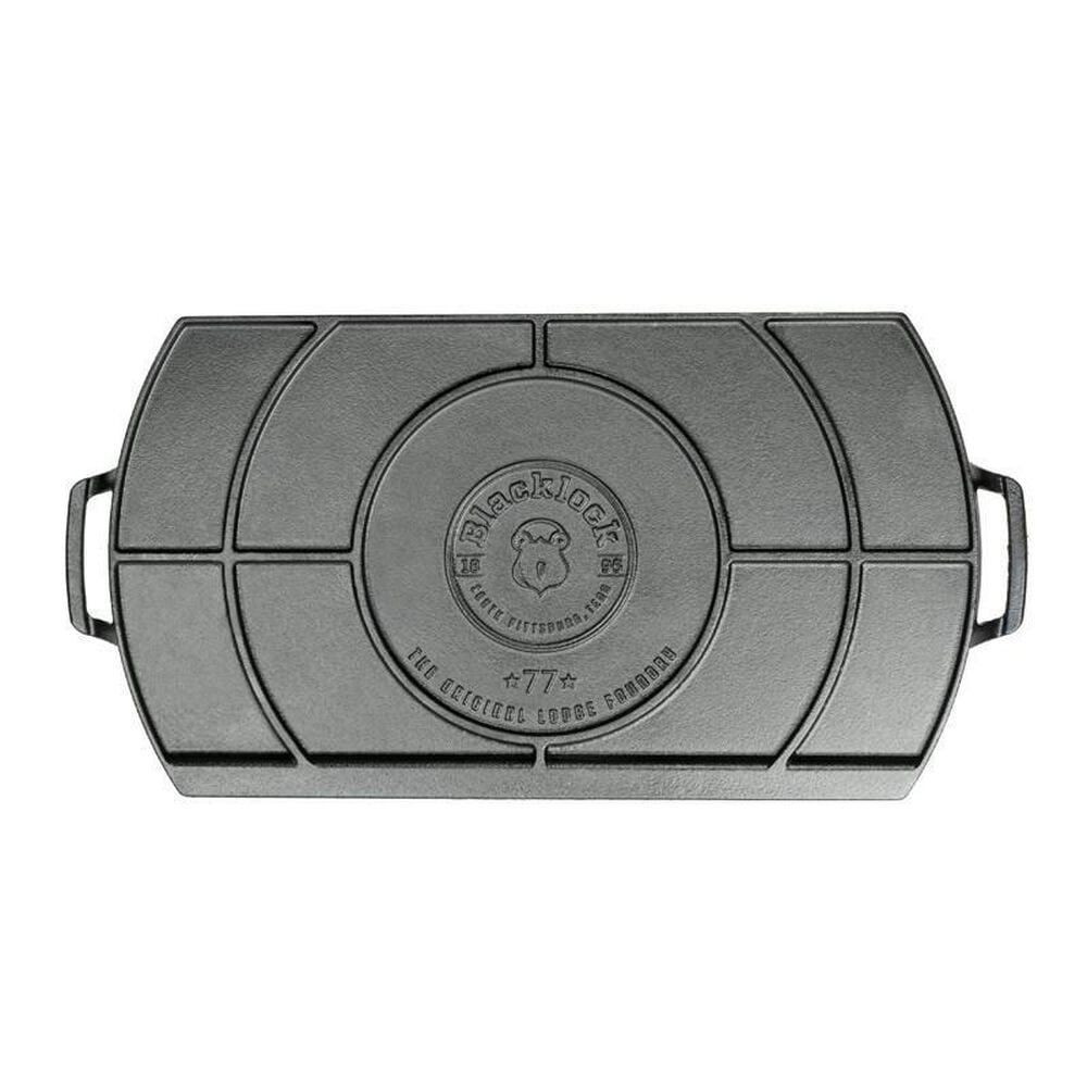 Lodge Blacklock Triple Seasoned Cast Iron Double Burner Griddle in Black, , large