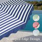 HOMLUX 10" Solar LED Patio Umbrella with Adjustable Tilt and in Dark Blue, , large